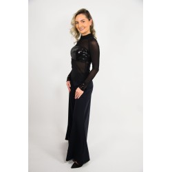 Pantalon Extralarg Negru - col. Fashion Paiete