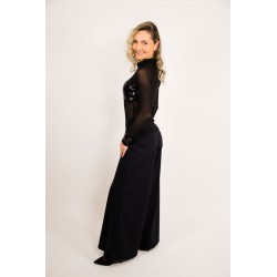 Pantalon Extralarg Negru - col. Fashion Paiete