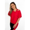 Tricou Dance Asimetric Lady in Red 3D