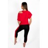 Tricou Dance Asimetric Lady in Red 3D