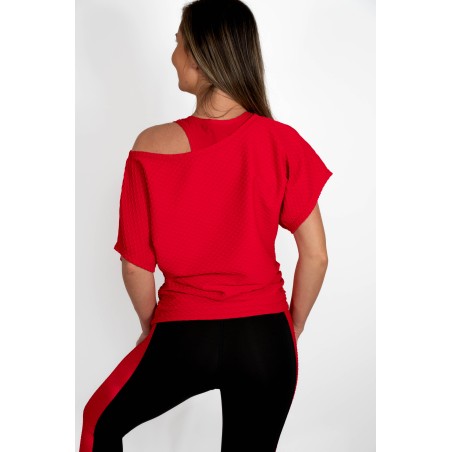 Tricou Dance Asimetric Lady in Red 3D