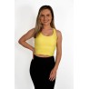 Maiou Crop Top Bust Intarit - galben lamai pastelat - col. BlueSun