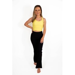 Maiou Crop Top Bust Intarit - galben lamai pastelat - col. BlueSun