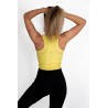Maiou Crop Top Bust Intarit - galben lamai pastelat - col. BlueSun