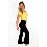 Tricou Crop Top Bust Intarit - galben lamai pastelat - col. BlueSun