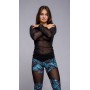 Bluza Maneca lunga tull - Basic Instinct - Yoga Secret - bronzSHINE   -tropical -- leopard bluza