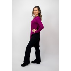 Bluza Asimetrica Magenta bumbac cu elastan - superoferta -