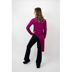 Bluza Asimetrica Magenta bumbac cu elastan - superoferta -